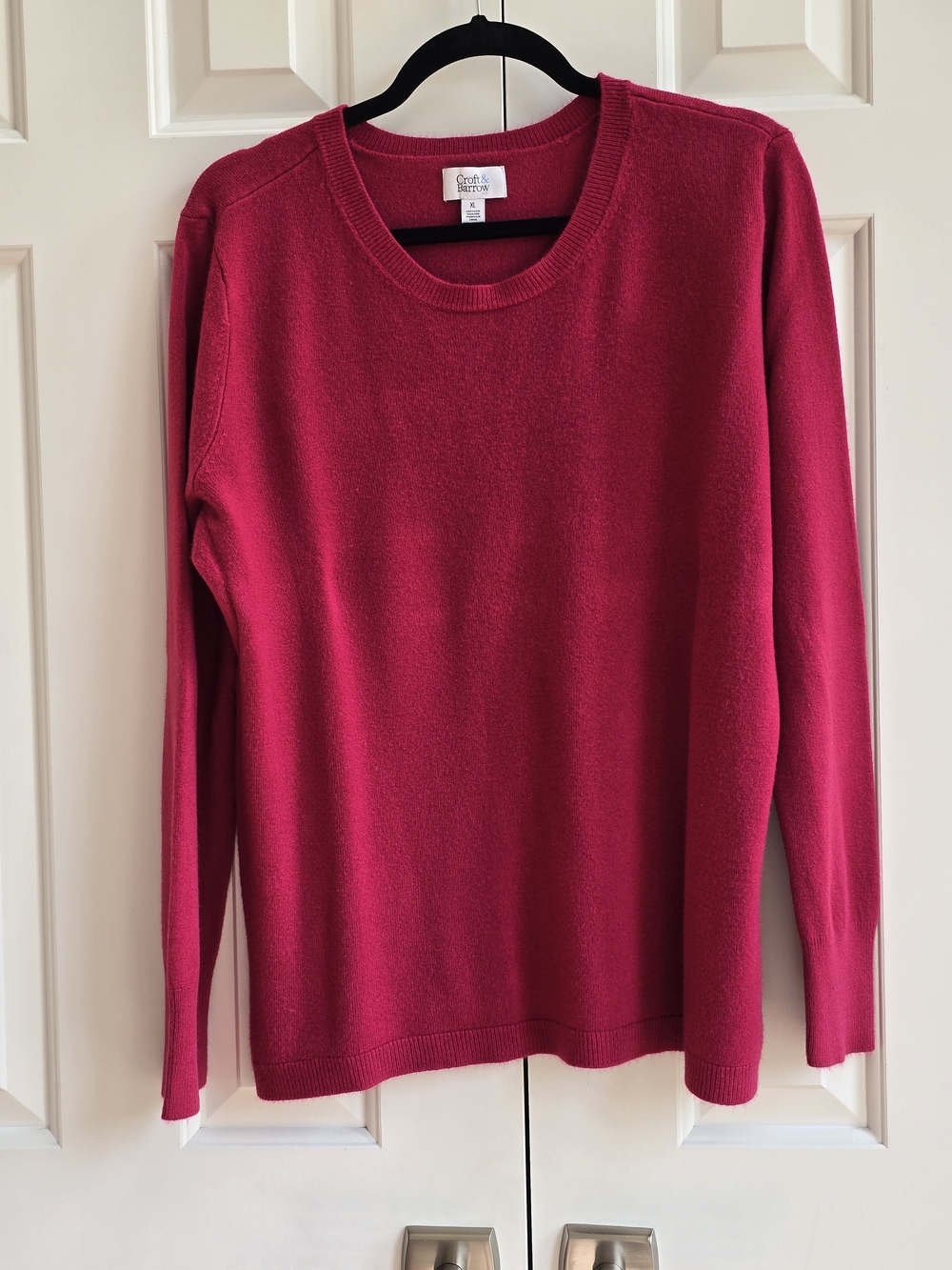 Croft & Barrow Women's Crewneck Sweater - Bright Berry